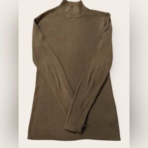 Pendleton Ribbed Mock Neck Sweater Women’s Medium Brown Long Sleeve